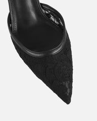 Amalfi Black Lace Kitten Heels