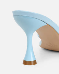 Aubrianna Blue Mid Heeled Sandals