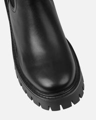 Albie Black Chunky Knitted Ankle Boots