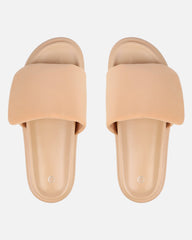 Cactus Beige Padded Slider Sandals