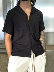 Camisa seda cuello polo