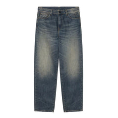 Carhartt WIP Aaron Pant Blue Mid Worn Used