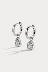Cleo Pear Huggies Silver