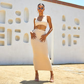 Cloud Nine Natural Knit Maxi Skirt Co-Ord