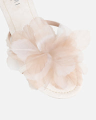 Shole Beige Wash Flat Sandals