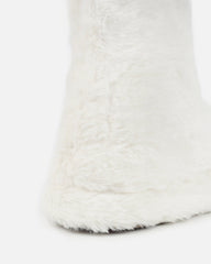 Comfy Cream Fluffy Slipper Boots