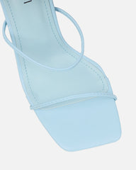 Neeli Light Blue Triple Strap Heeled Sandals
