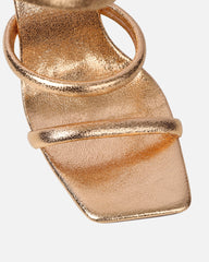 Corrina Bronze Metallic Spiral Heeled Sandals