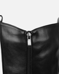 Tommo Black Flat Chunky Knee High Boots