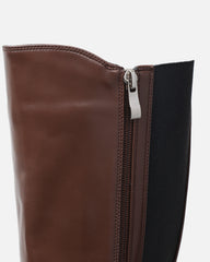 Bernard Brown Chunky Knee Boots