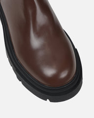 Bernard Brown Chunky Knee Boots