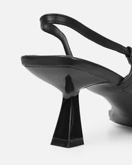 Dala Black Low Court Shoes