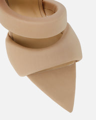 Dio Nude Lycra Pointed Toe Heeled Sandals
