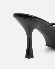Maureen Black Gold Detail Mules