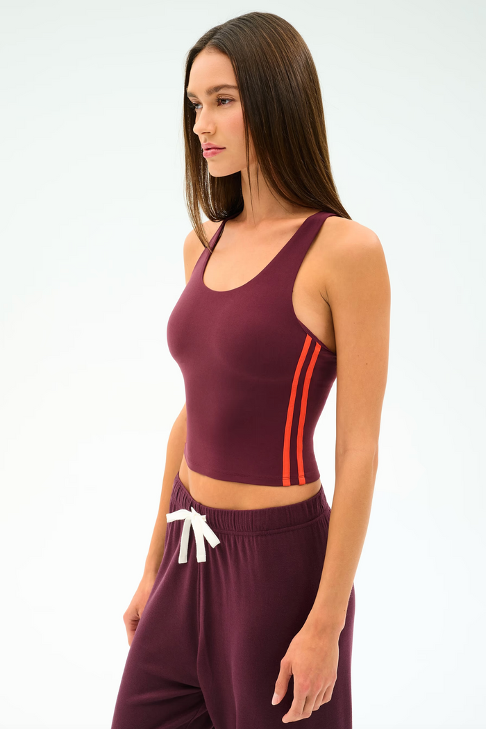 Ella Airweight Tank in Dark Cherry/Valencia