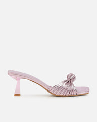 Erina Pink Metallic Knot Detail Mules
