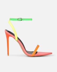 Estafaniaa Neon Mix Stiletto Sandals