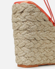 Akela Orange Ombre Wedge Espadrille Sandals