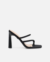 Wosha Black Lycra Mules