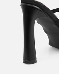 Wosha Black Lycra Mules
