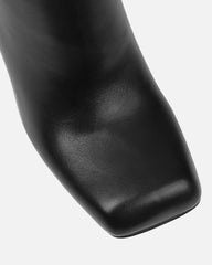 Garfield Black Square Toe Ankle Boots