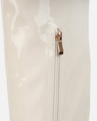 Vermont Stone Patent Stretch Over The Knee Boots