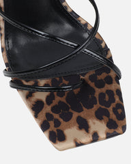 Giana Leopard Mix Lace Up Heeled Sandals