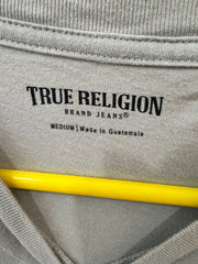 Gray True Religion two-tone box logo t-shirt size medium