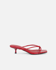 Haylen Burgundy Patent Knotted Mules