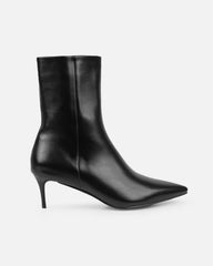 Huxley Black Low Heel Ankle Boots