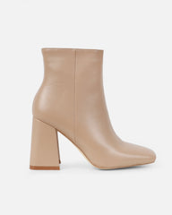 Jameson Dark Nude Mid Heeled Ankle Boots