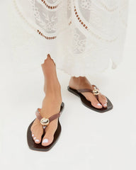 Jovie Brown Jelly Flip Flop