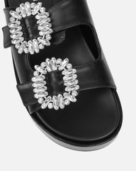 Juliette Black Diamante Slider Sandals