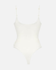 Luana Ivory Cut Out Ring Trim Swimsuit