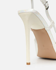 Lalli White Iridescent Snake Effect Courts