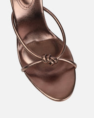 Louna Bronze Metallic Twist Heeled Sandals