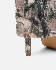 Ledger Natural Print Dew Drop Fold Over Heeled Boots