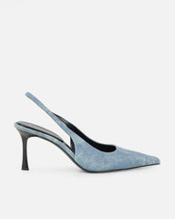 Liorra Blue Denim Sling Back Court Shoes