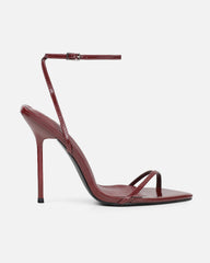 Layne burgundy strappy heeled sandals
