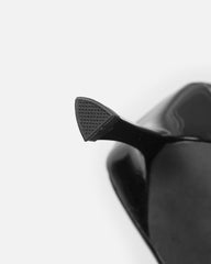 Lays Black Mesh Sling Back Court Shoes