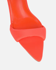 Lolly Orange Lycra Padded Mules