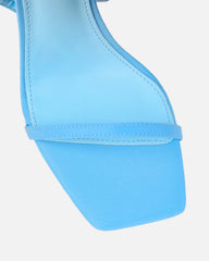 Macenna Blue Lycra Heeled Sandals