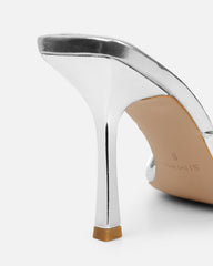 Danique Silver Mirror Mules