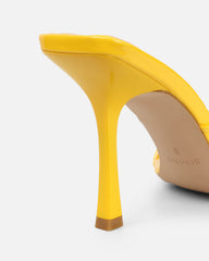Danique Yellow Patent Mules