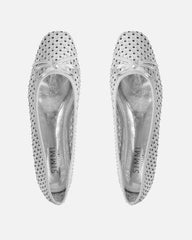 Mariay Silver Diamante Ballet Flats