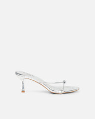 Mines Silver Mirror Mid Heel Mule