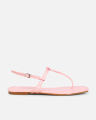 Martinez Pink Toe Post Flat Sandals