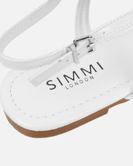 Martinez White Toe Post Flat Sandals