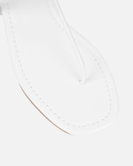 Martinez White Toe Post Flat Sandals