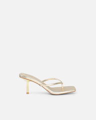 Melba Gold Crackle Padded Toe Thong Sandals